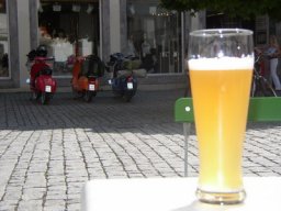 Fussgängerzone in Kempten. Des schmeckt schon wieder!