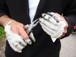 Gerissener Schaltzug.