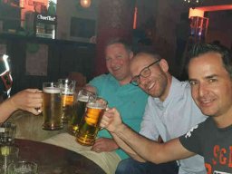 Tour-Ausklang am Abend.